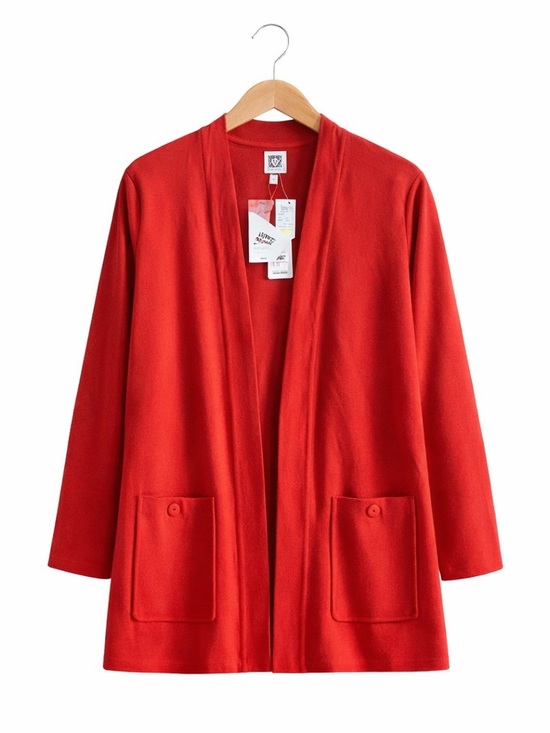 Anne Klein Sweaters - NWT Anne Klein Poppy Red Open Cardigan